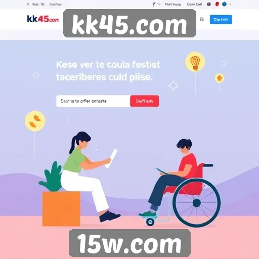 Acessibilidade e design do site kk45.com são destacados